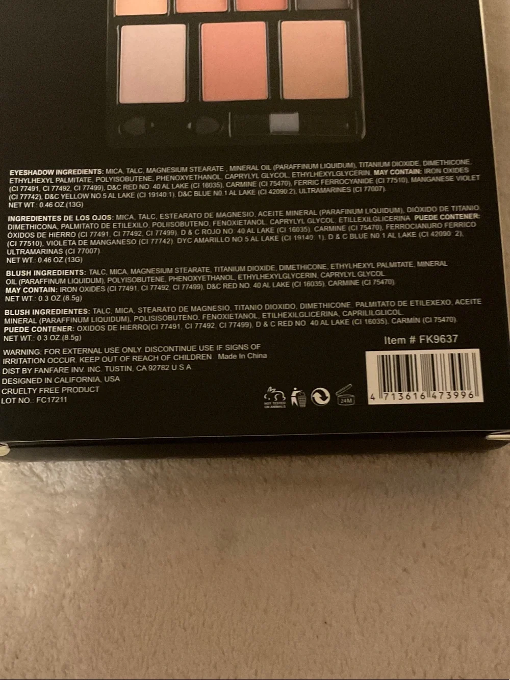 Beauty Diary Eyeshadow Palette - Black